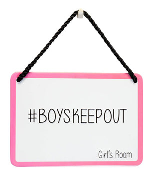 Πινακίδα Μεταλλική 16,5X11,5 ''Girls Room-Boys Keep Out'' 