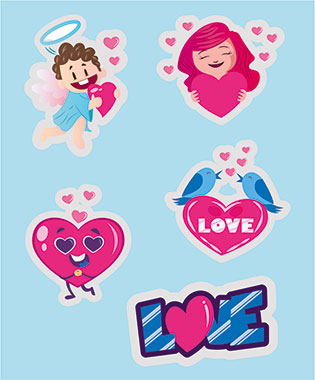 Αυτοκόλλητα Stickers Love (02125)