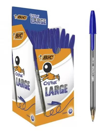 Στυλό Bic Crystal Large 1.6mm Μπλε Πακ 50