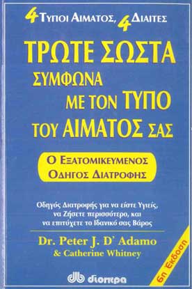 Τρώτε Σωστά Σύμφωνα με τον Τύπο του Αίματος σας - [Used]