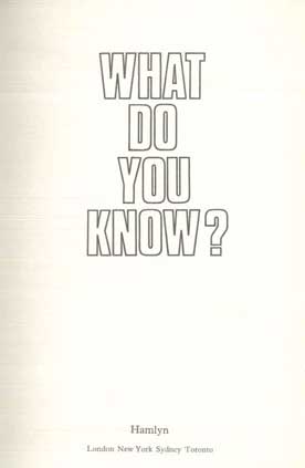 What Do You Know? - [Used]