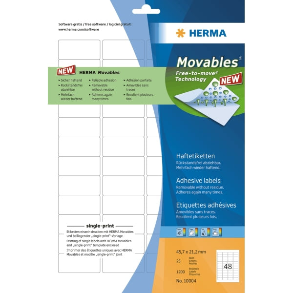 Ετικέτες Herma Movables 45,7x21,2mm 25φ No4346 (48)