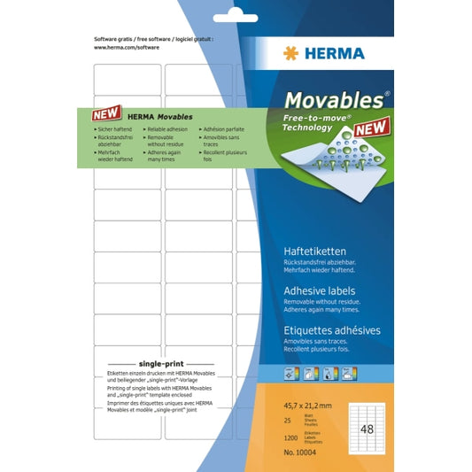 Ετικέτες Herma Movables 45,7x21,2mm 25φ No4346 (48)