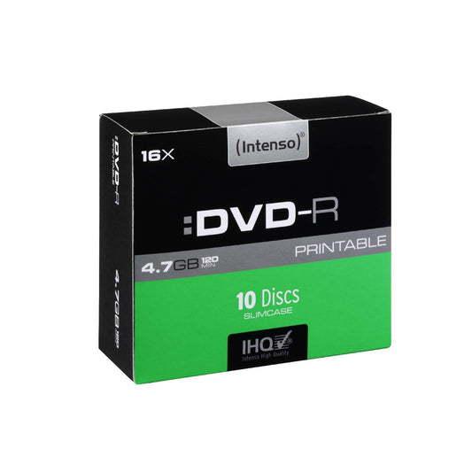 DVD-R Intenso 4,7GB Printable 10τεμ Slim Case