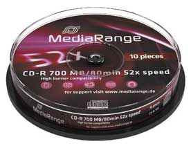 CD-R Media Range 700MB 80min 10τεμ