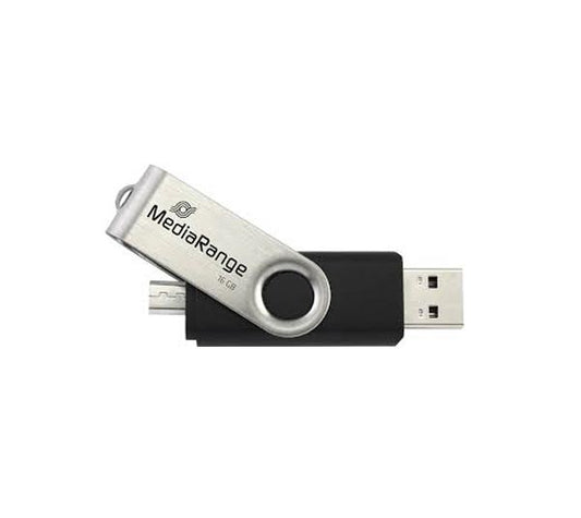 USB Flash Drive 16GB Media Range with Micro USB (OTG)