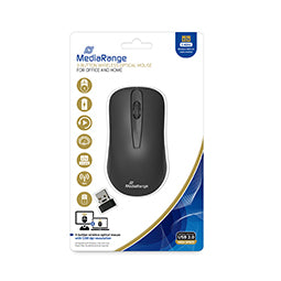 Mouse Wireless Optical USB 2.0 2.4GHz nano-reciever Black (MROS209)