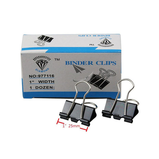 Πιάστρες Binder Clips 25mm Diamond (977116)