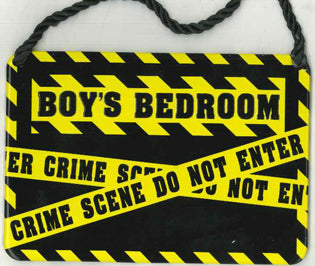 Πινακίδα Μεταλλική 16,5X11,5 ''Boy's Bedroom Crime Scene'' (048)