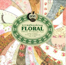 Φύλλο Scrapbooking Floral (Λουλούδια) 30Χ31εκ