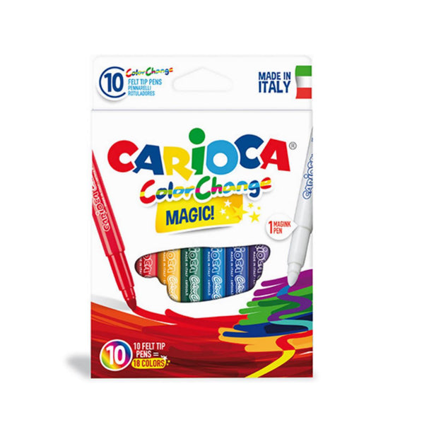 Μαρκαδόροι Παιδικοί Carioca Magic Color Change 9+1 42737