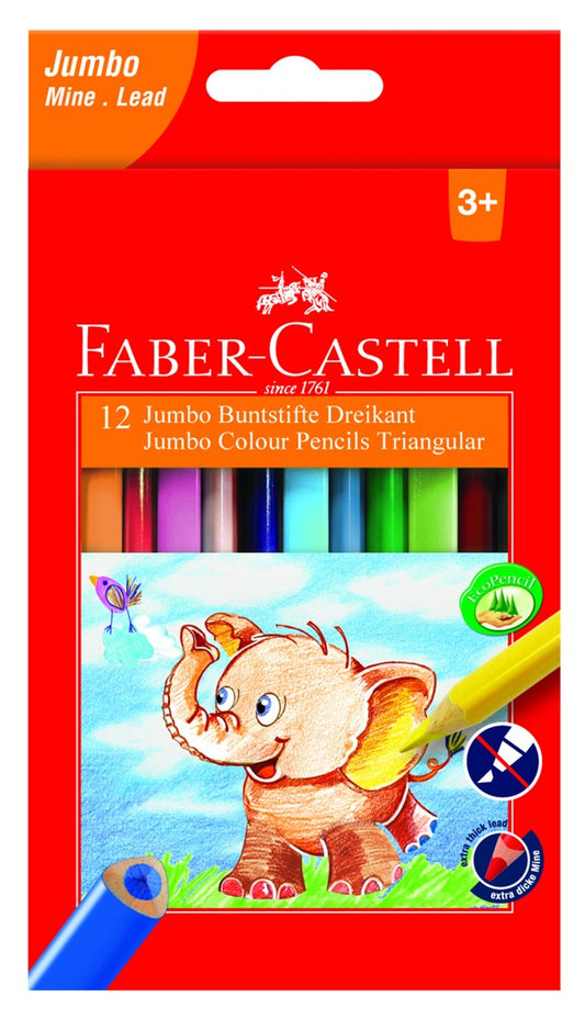 Ξυλομπογιές Faber Castell Jumbo Trio 12τεμ (116501)