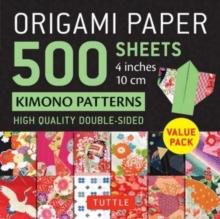 ORIGAMI PAPER 500 SHEETS KIMONO PATTERNS  4" (10 CM)