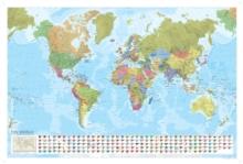 WORLD POLITICAL MARCO POLO WALL MAP WITH FLAGS