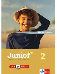 JUNIOR NEU 2 KURSBUCH UND UBUNGSBUCH ( PLUS ONLINE PLUS KLETT BOOK-APP)