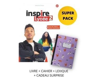 SUPER PACK INSPIRE LYCEE 2 (LIVRE DE L'ELEVE  PLUS  CAHIER D'ACTIVITES  PLUS  LEXIQUE  PLUS  CADEAU SURPRISE)