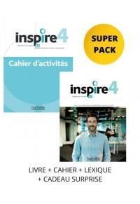 SUPER PACK INSPIRE 4 (ELEVE  PLUS  CAHIER  PLUS  LEXIQUE  PLUS  TEST DELF  PLUS  CADEAU SURPRISE)