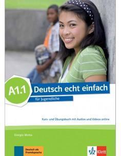 DEUTSCH ECHT EINFACH A1.1 KURSBUCH & UBUNGSBUCH ( PLUS AUDIOS PLUS VIDEOS)